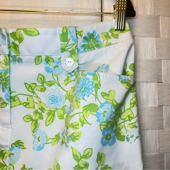 J. McLaughlin‎ Floral Mini Skirt Blue Green White Preppy Casual Skirt Size 8 - Picture 3 of 15